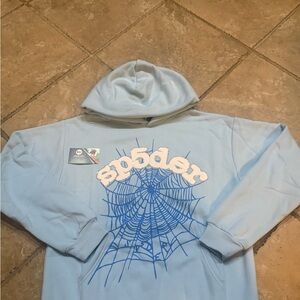 Light Blue Web Og Spider Worldwide Hoodie